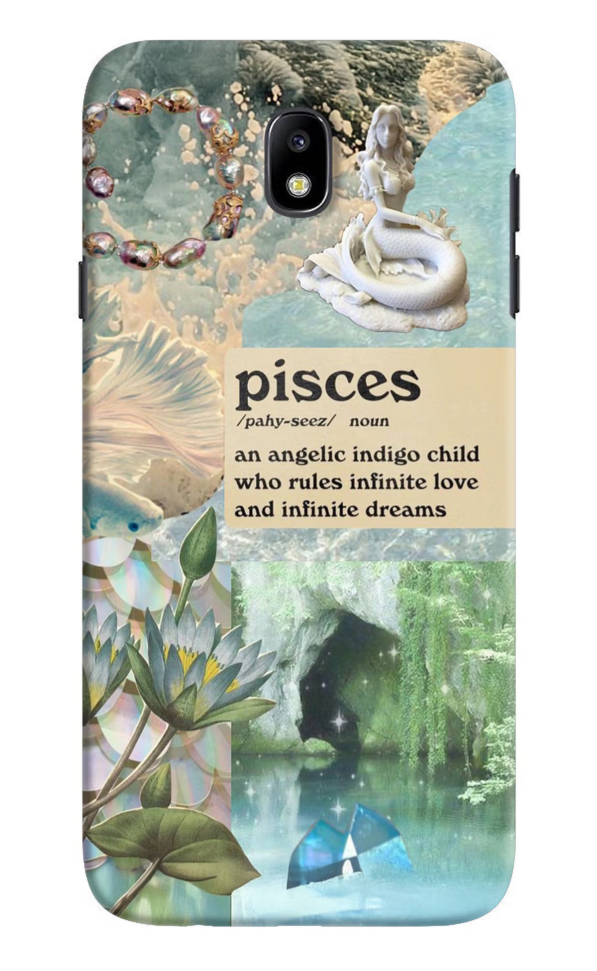 Pisces Zodiac Samsung J7 Pro Hard Case Back Cover by Casekaro