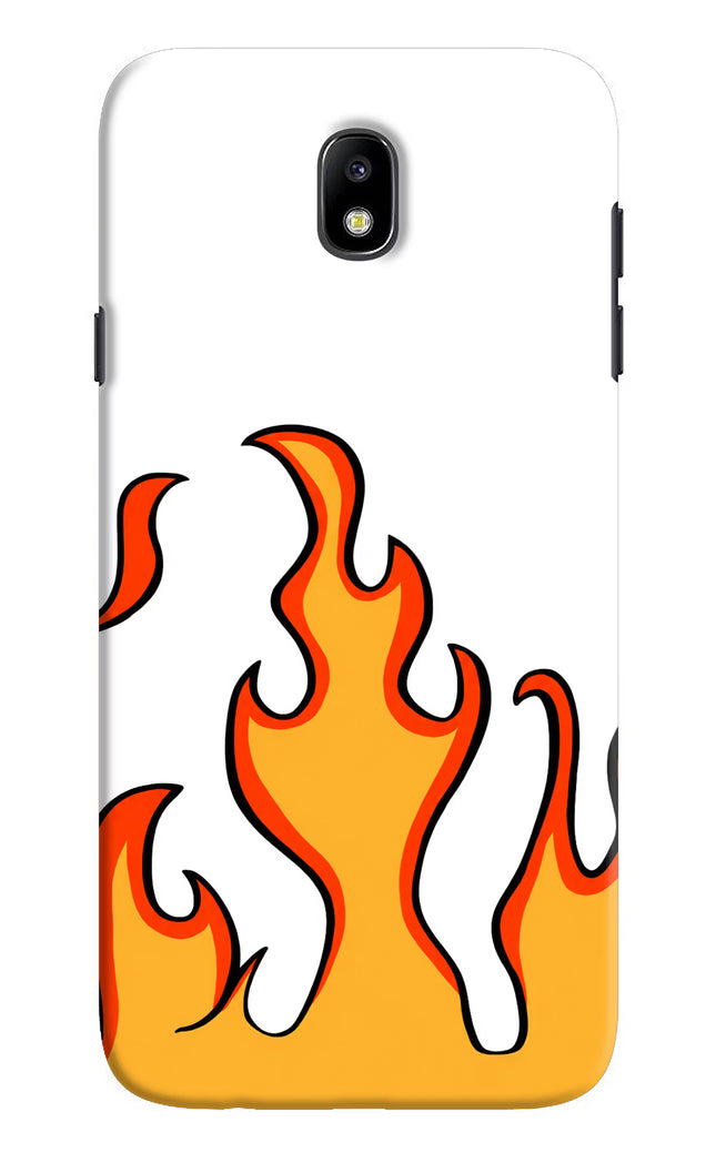 Fired Up – White Samsung J7 Pro Hard Case Back Cover by Casekaro