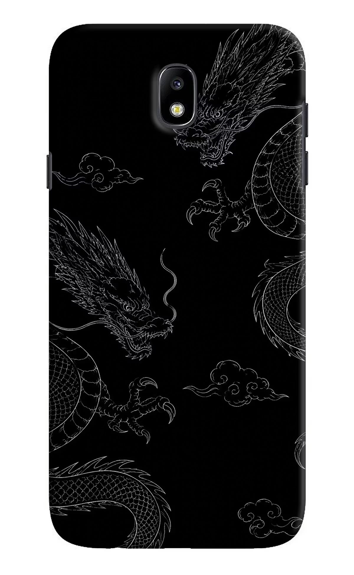 Twin Dragons Samsung J7 Pro Hard Case Back Cover by Casekaro