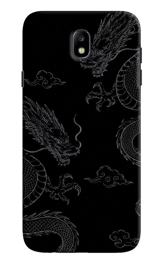 Twin Dragons Samsung J7 Pro Hard Case Back Cover by Casekaro