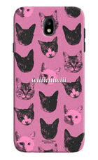 Pink Cats Samsung J7 Pro Hard Case Back Cover by Casekaro