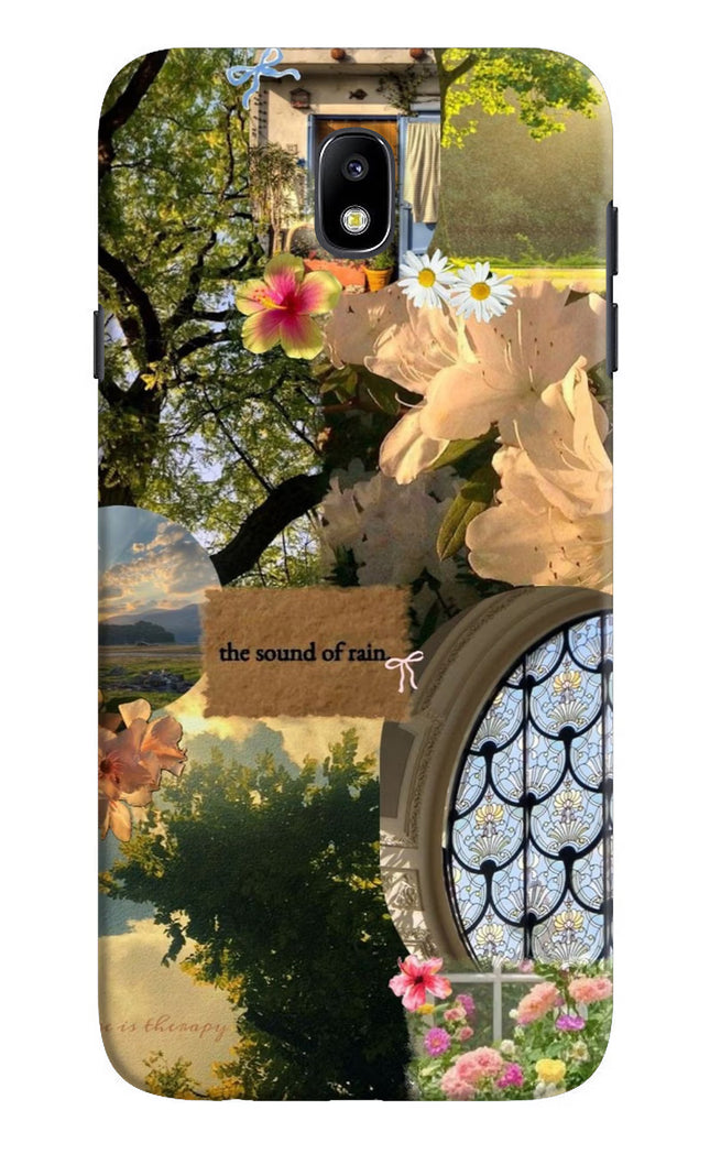Rain Samsung J7 Pro Hard Case Back Cover by Casekaro