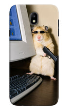 Hacker Hamster Samsung J7 Pro Hard Case Back Cover by Casekaro