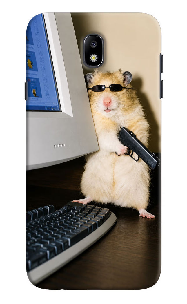 Hacker Hamster Samsung J7 Pro Hard Case Back Cover by Casekaro