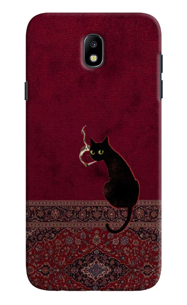 Midnight Cat Samsung J7 Pro Hard Case Back Cover by Casekaro
