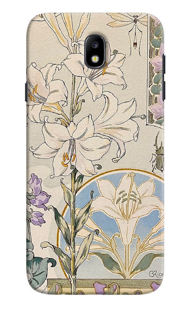 White Lily Samsung J7 Pro Hard Case Back Cover by Casekaro