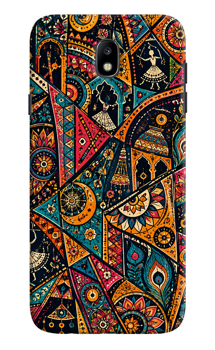 Folk Print Samsung J7 Pro Back Cover, Hard case