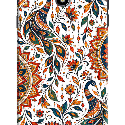 White Mayura Samsung J7 Pro Back Cover