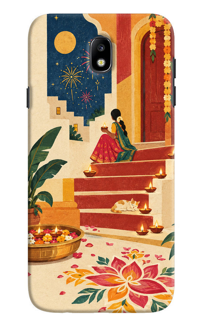 Diwali Rangoli Samsung J7 Pro Hard Case Back Cover by Casekaro