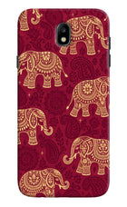 Maroon Elephant Samsung J7 Pro Hard Case Back Cover by Casekaro