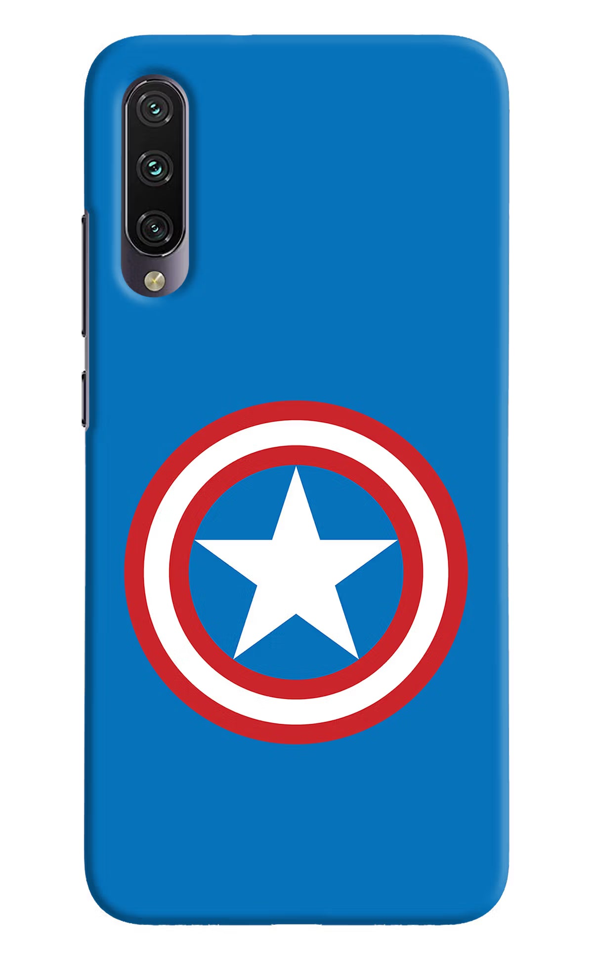 Captain America Logo Mi A3 Hard Case Back Cover by Casekaro