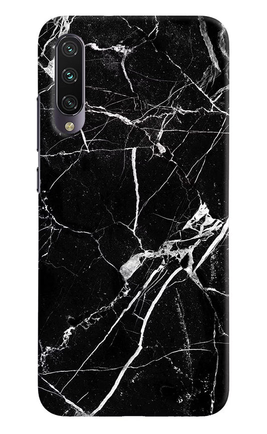 Black Marble Pattern Mi A3 Hard Case Back Cover by Casekaro
