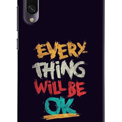 Everything Will Be Ok Mi A3 Hard Case Back Cover by Casekaro