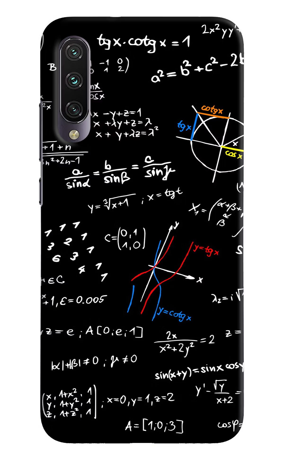 Mathematics Formula Mi A3 Hard Case Back Cover by Casekaro