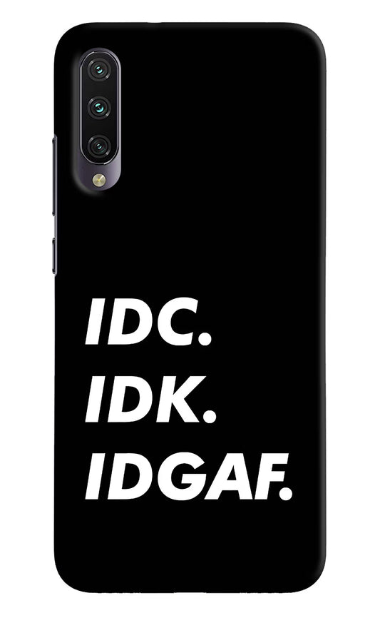 Idc Idk Idgaf Mi A3 Hard Case Back Cover by Casekaro
