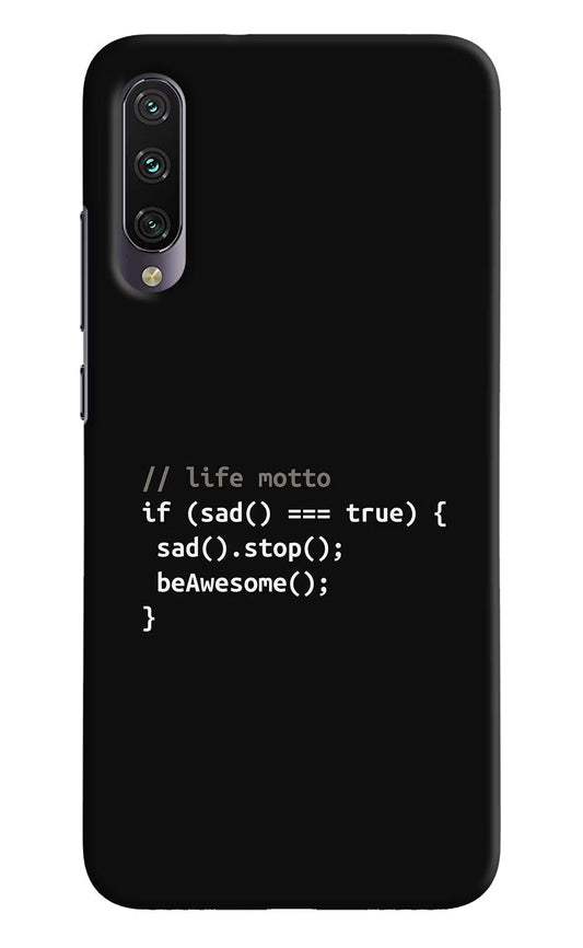 Life Motto Code Mi A3 Hard Case Back Cover by Casekaro