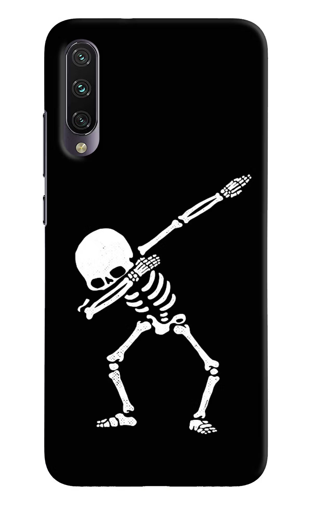 Dabbing Skeleton Art Mi A3 Hard Case Back Cover by Casekaro