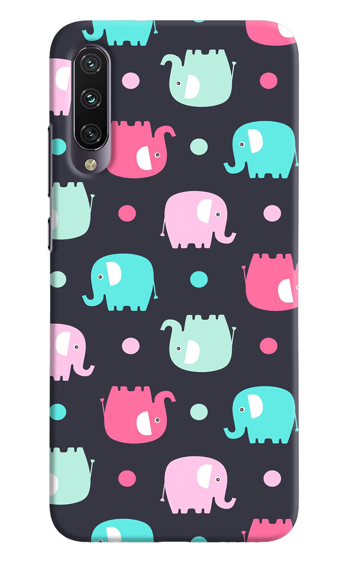 Elephants Mi A3 Hard Case Back Cover by Casekaro