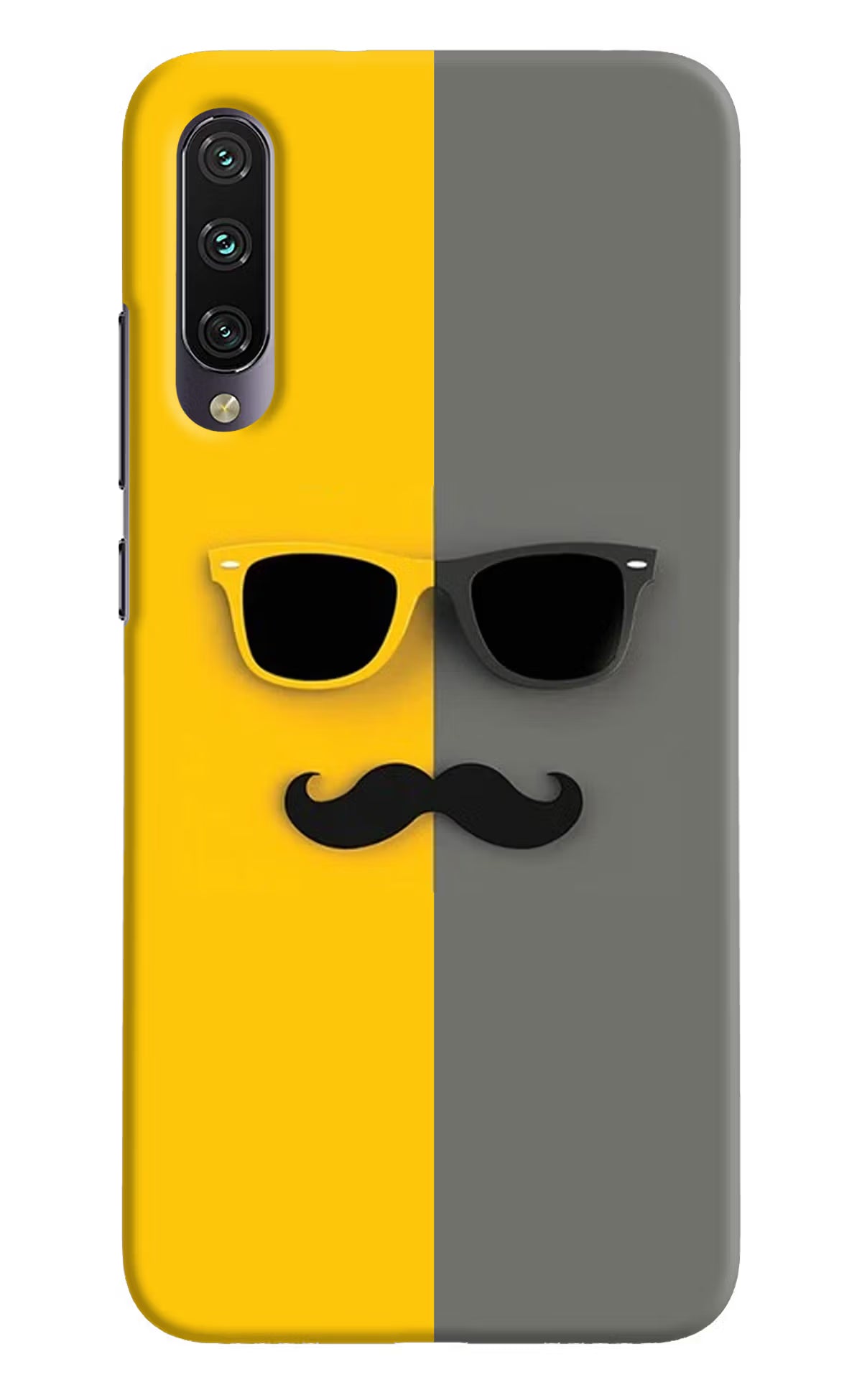 Sunglasses with Mustache Mi A3 Hard Case Back Cover by Casekaro