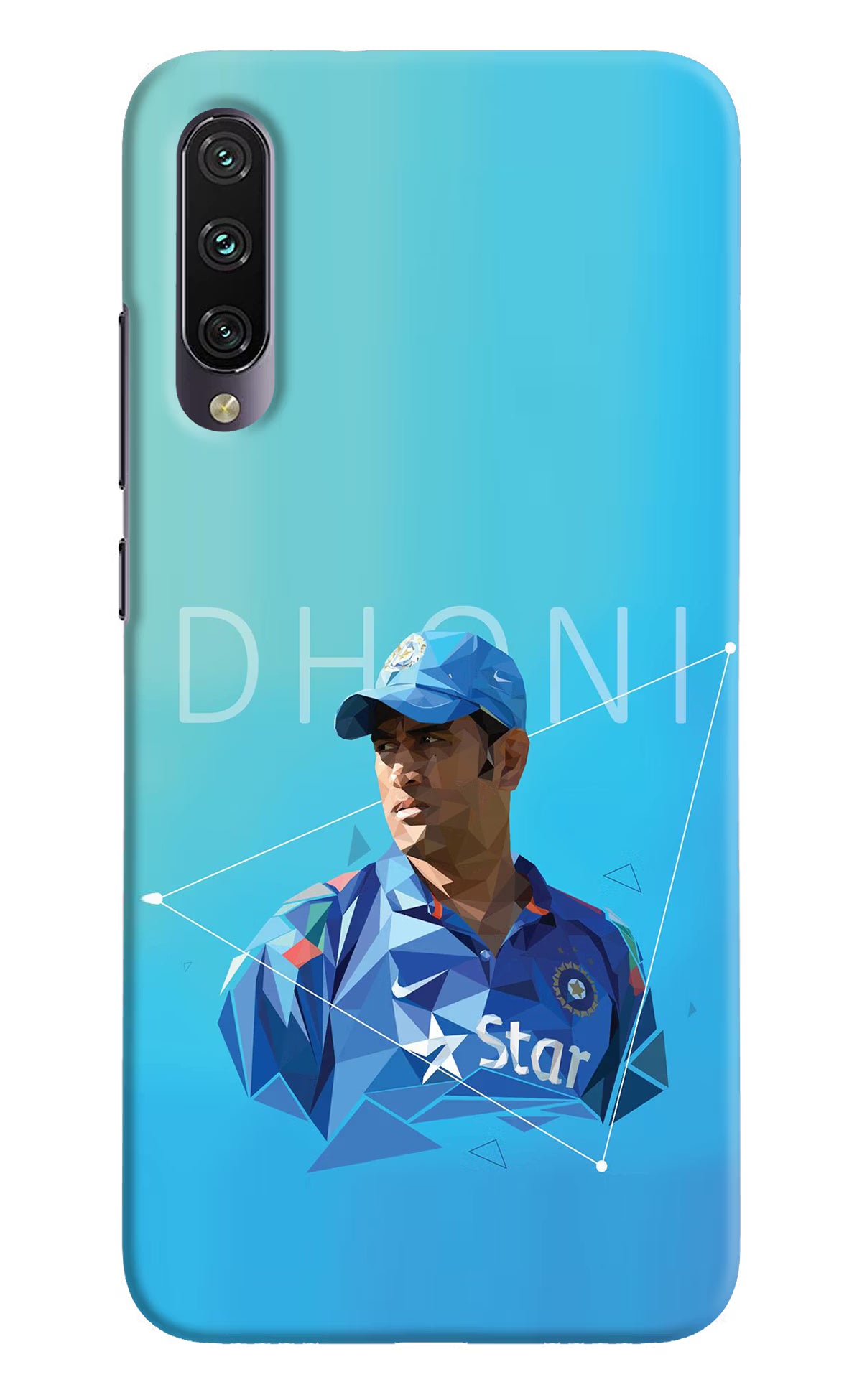 Dhoni Artwork Mi A3 Hard Case Back Cover by Casekaro