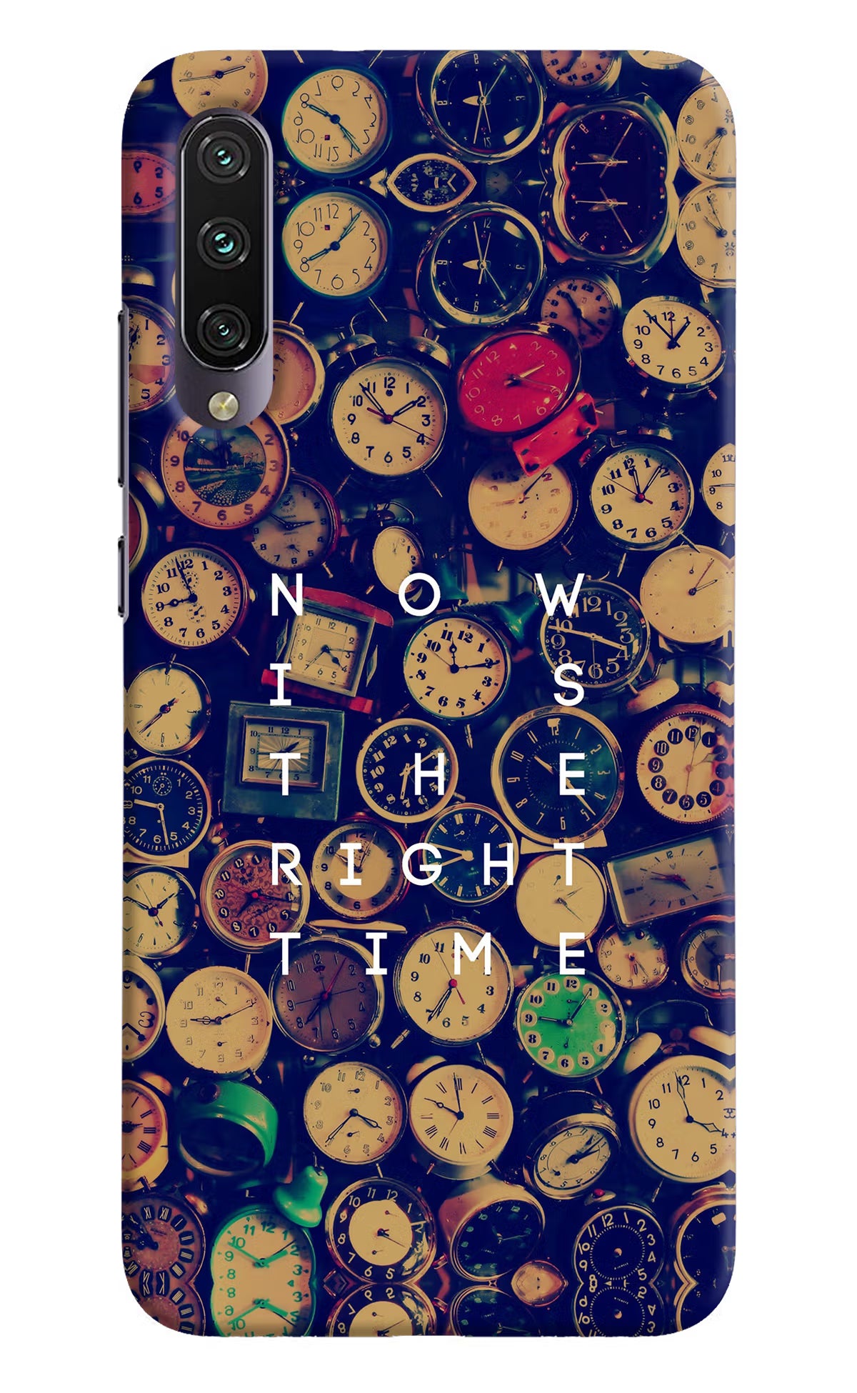 Now is the Right Time Quote Mi A3 Hard Case Back Cover by Casekaro