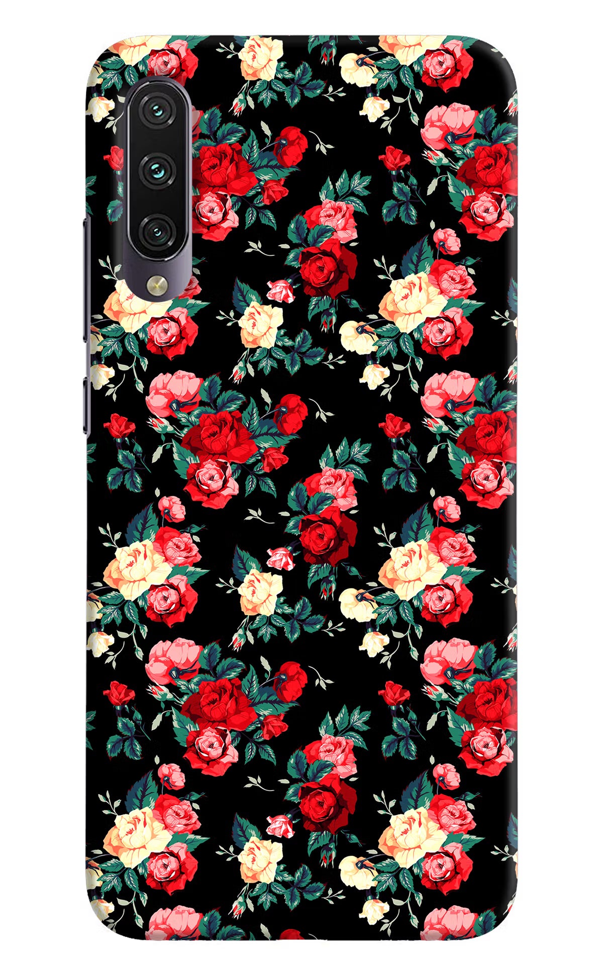 Rose Pattern Mi A3 Hard Case Back Cover by Casekaro