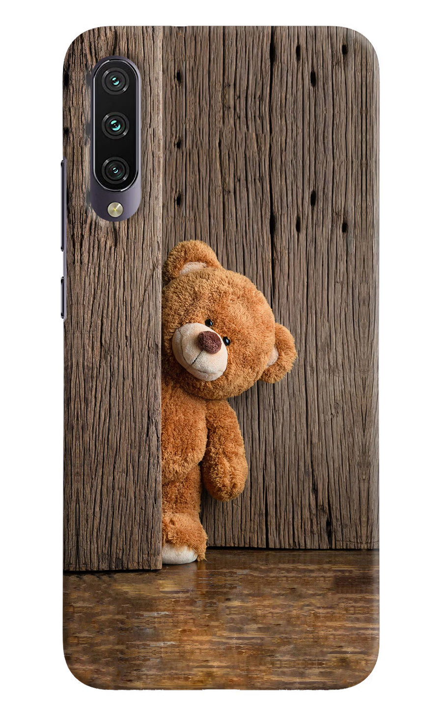 Teddy Wooden Mi A3 Back Cover, Hard case