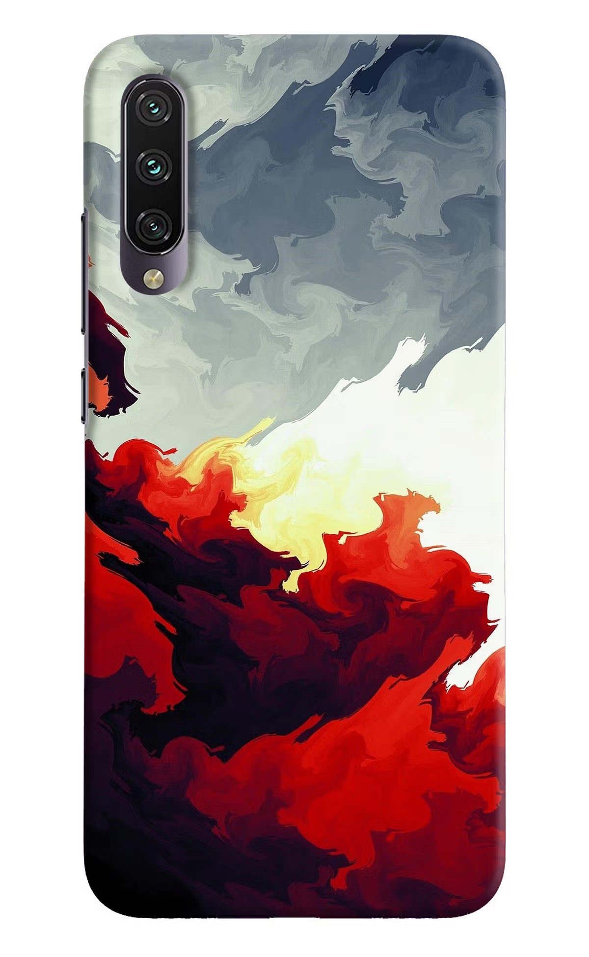 Fire Cloud Mi A3 Hard Case Back Cover by Casekaro