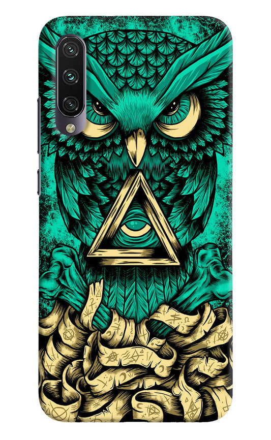 Green Owl Mi A3 Hard Case Back Cover by Casekaro