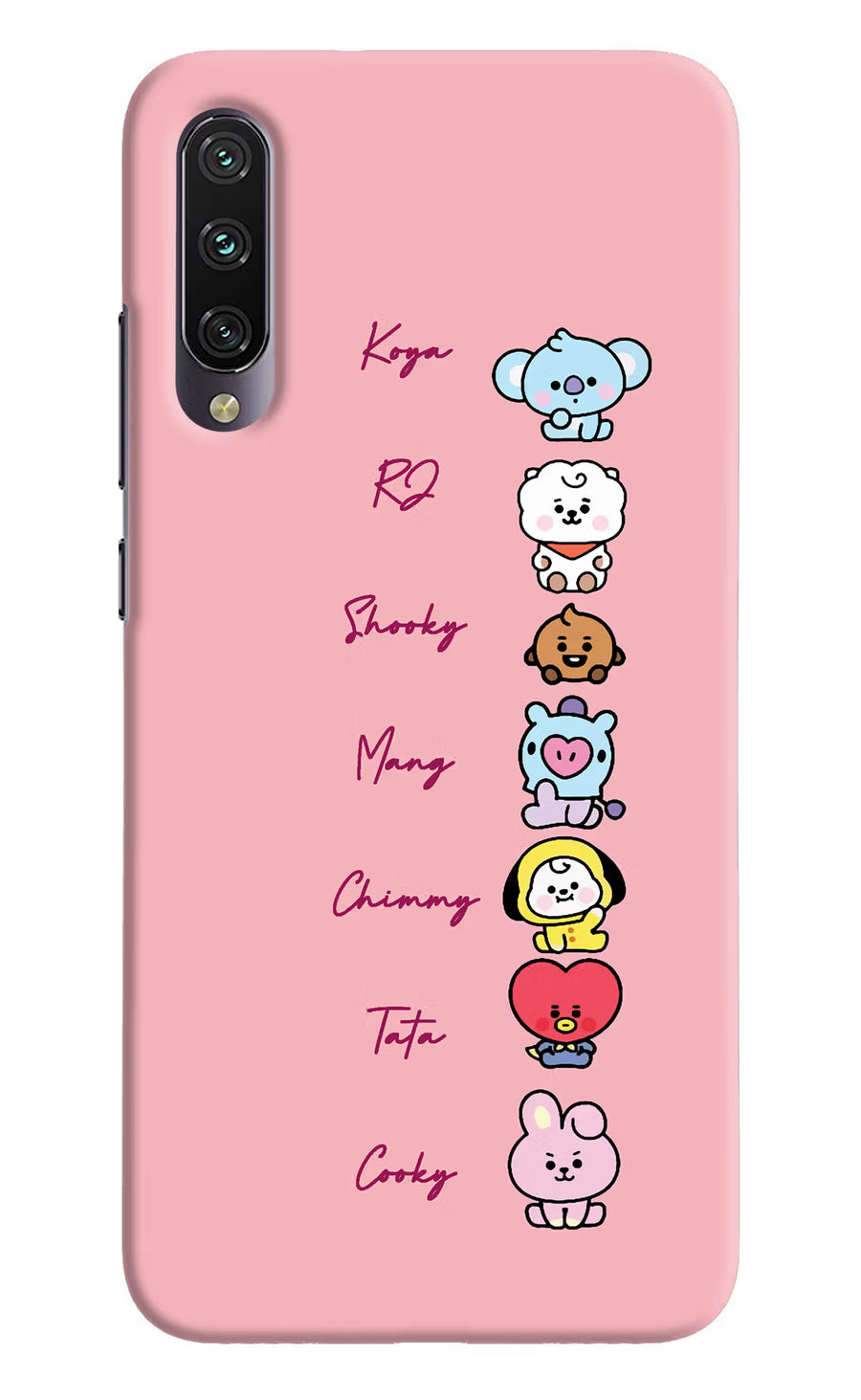 BTS names Mi A3 Back Cover, Hard case