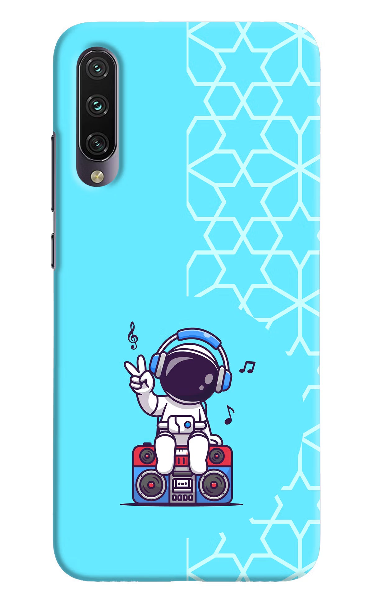 Cute Astronaut Chilling Mi A3 Hard Case Back Cover by Casekaro