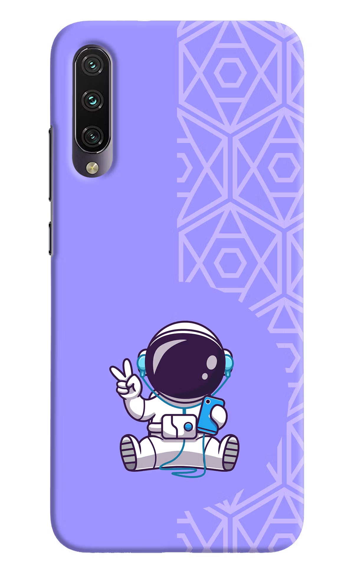 Cute Astronaut Chilling Mi A3 Hard Case Back Cover by Casekaro