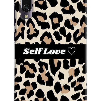 Leopard Print Self Love Mi A3 Hard Case Back Cover by Casekaro