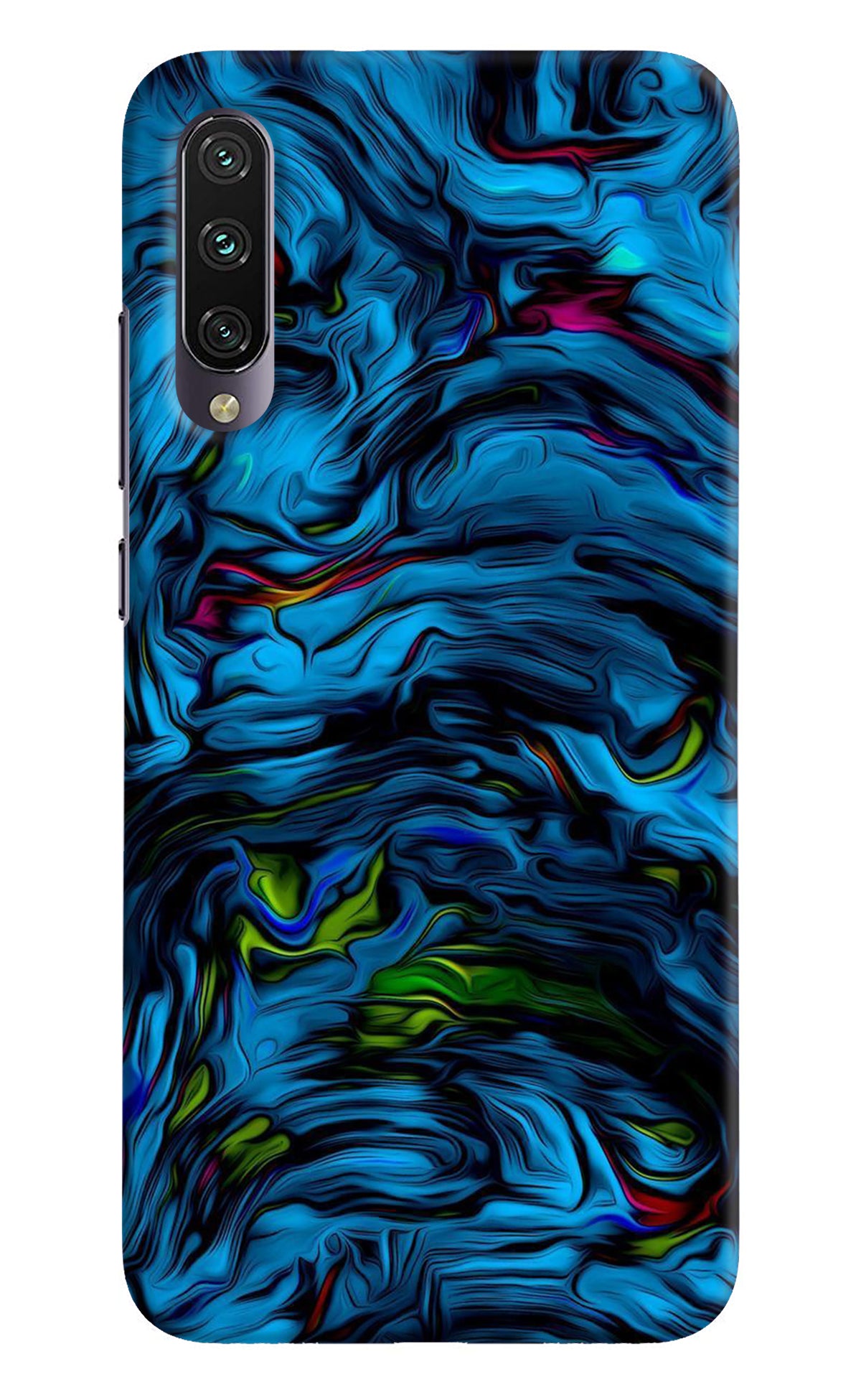 Dark Blue Abstract Mi A3 Back Cover