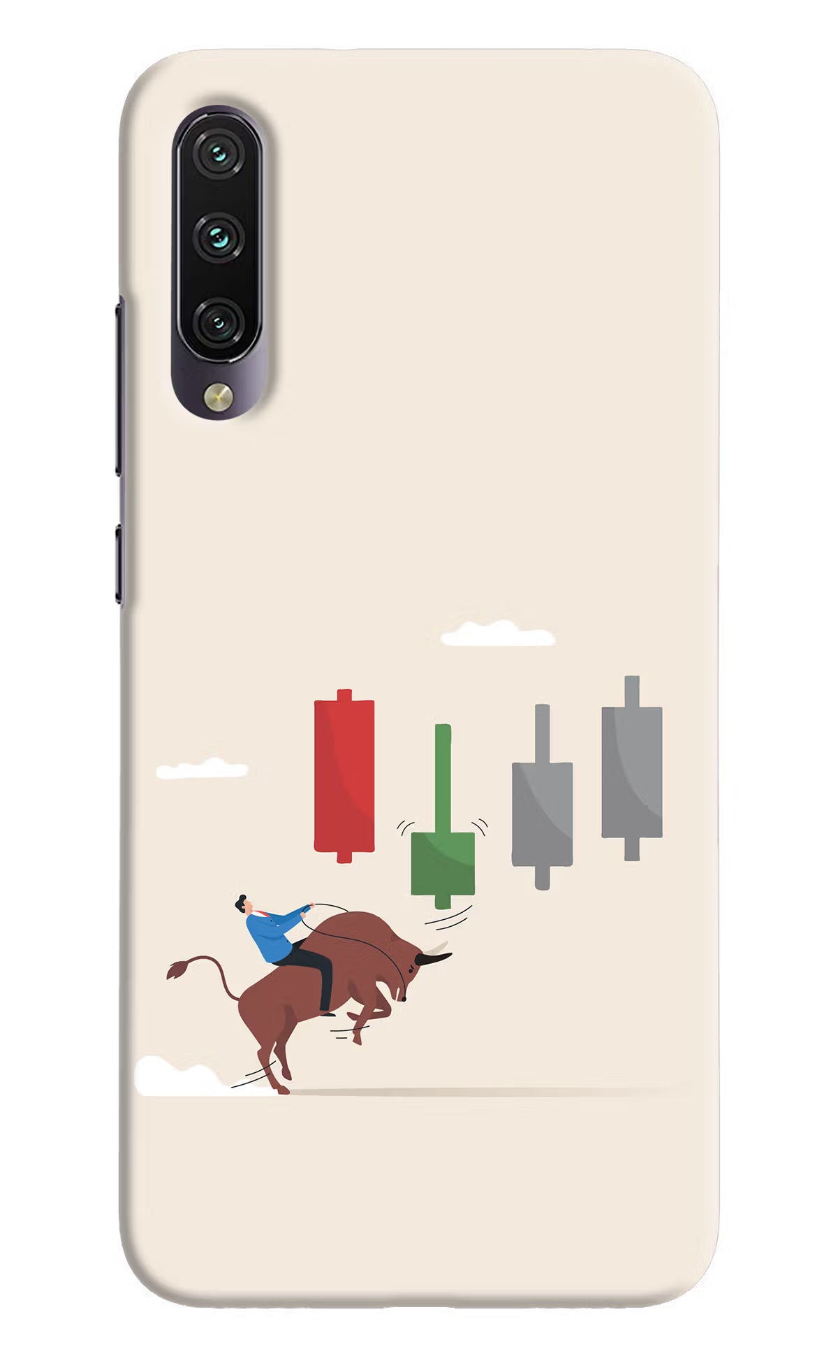 Bull Trading Momentum Mi A3 Hard Case Back Cover by Casekaro