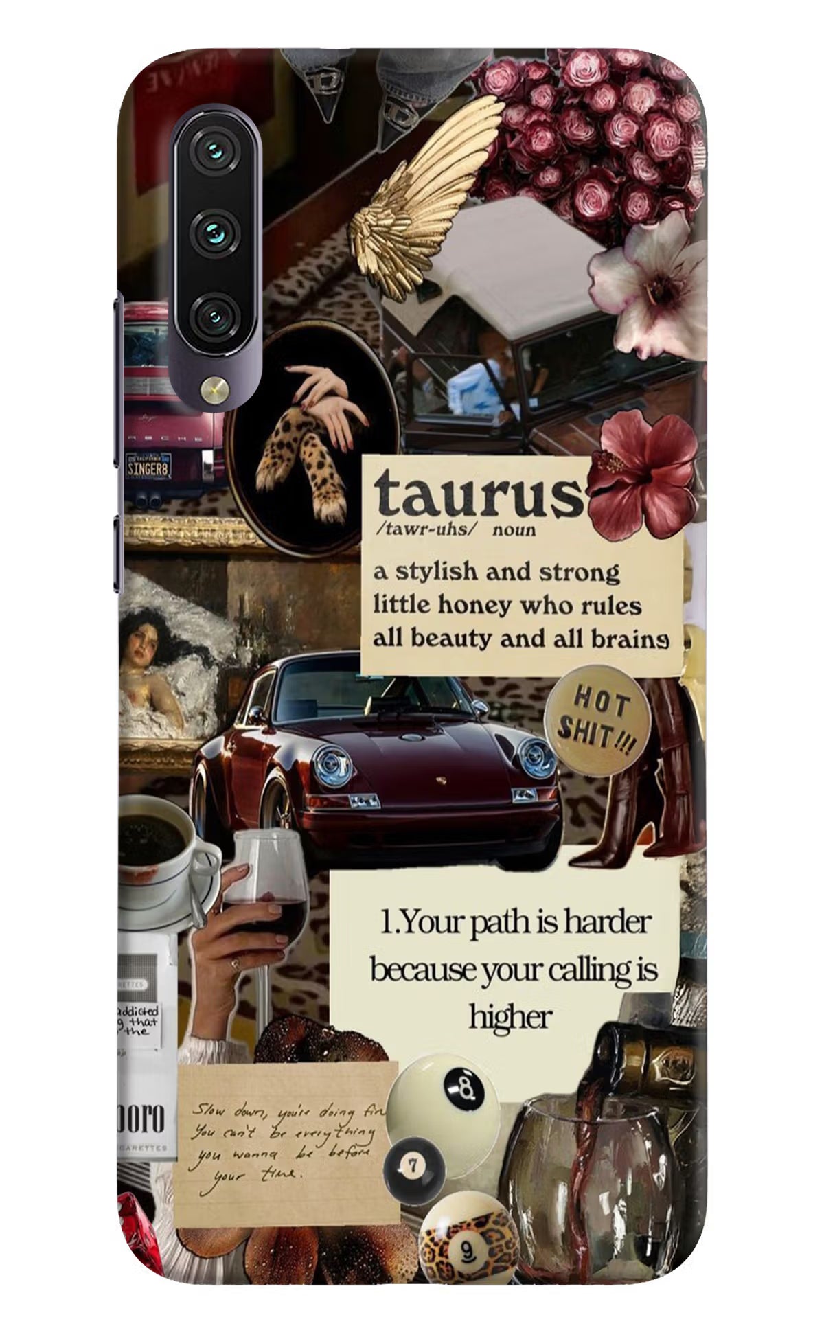 Taurus Zodiac Mi A3 Hard Case Back Cover by Casekaro