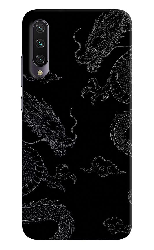 Twin Dragons Mi A3 Hard Case Back Cover by Casekaro