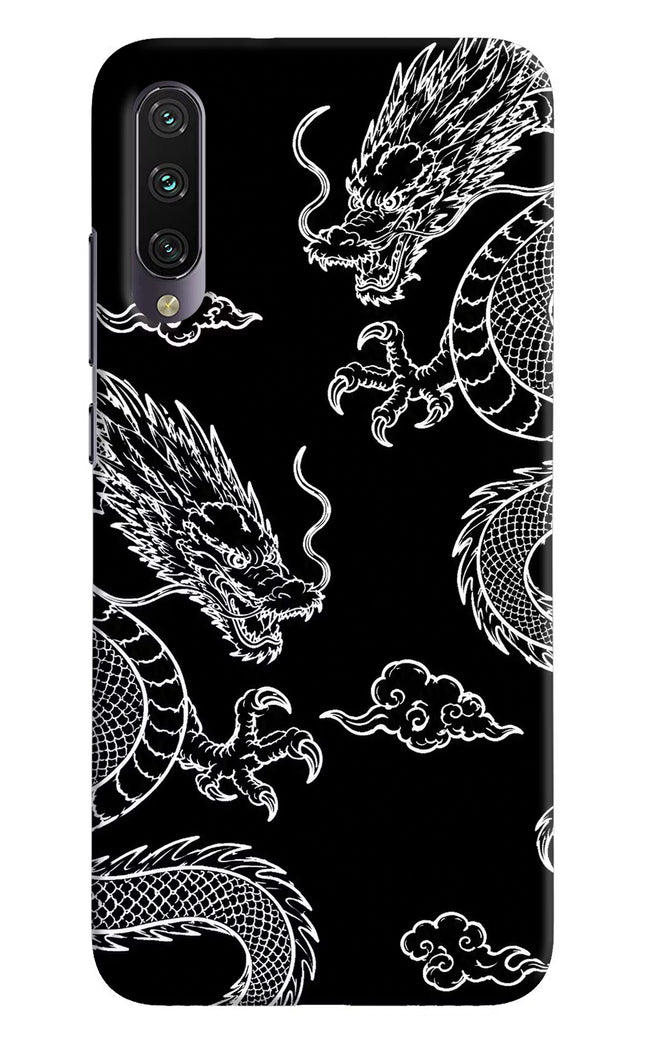 Twin Dragons Mi A3 Hard Case Back Cover by Casekaro