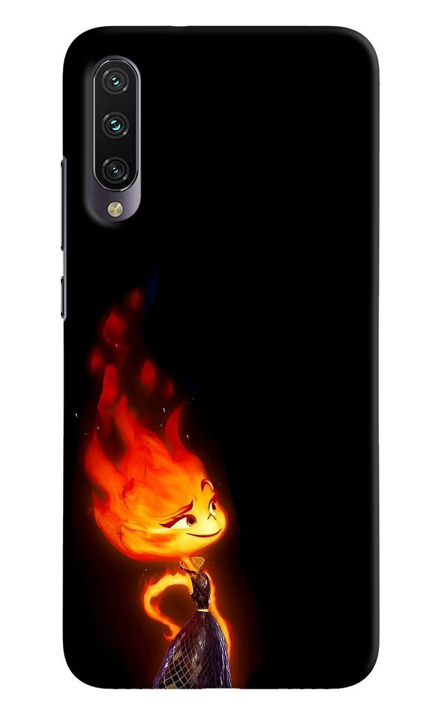 Ember Flame Mi A3 Hard Case Back Cover by Casekaro