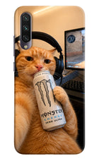 Gamer Cat Energy Mi A3 Hard Case Back Cover by Casekaro