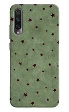 Green Stars Mi A3 Hard Case Back Cover by Casekaro