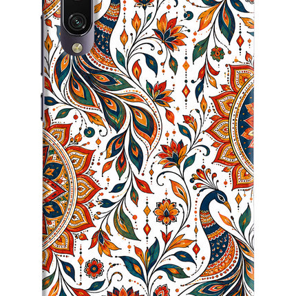 White Mayura Mi A3 Back Cover