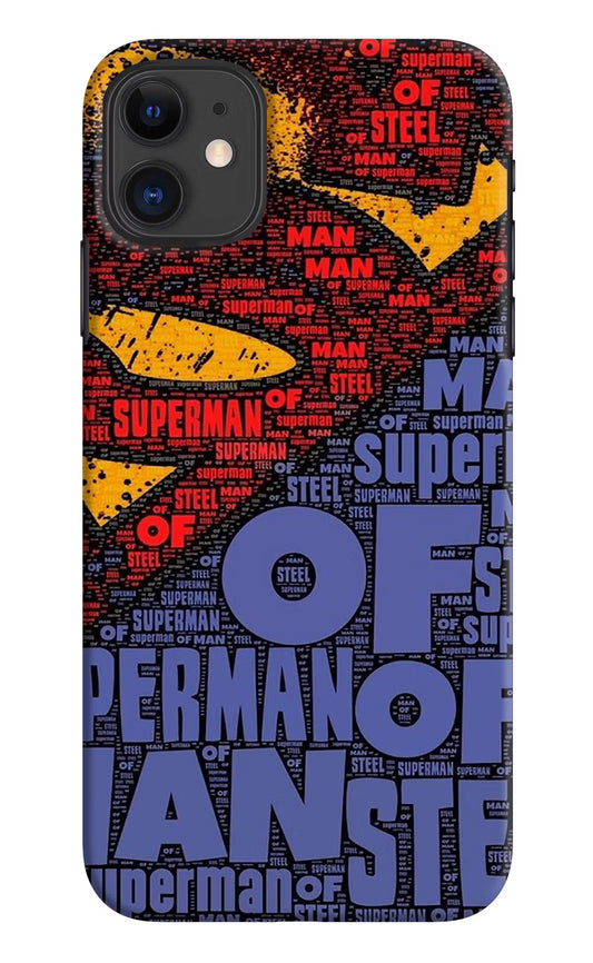 Superman iPhone 11 Hard Case Back Cover by Casekaro