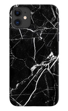 Black Marble Pattern iPhone 11 Hard Case Back Cover by Casekaro