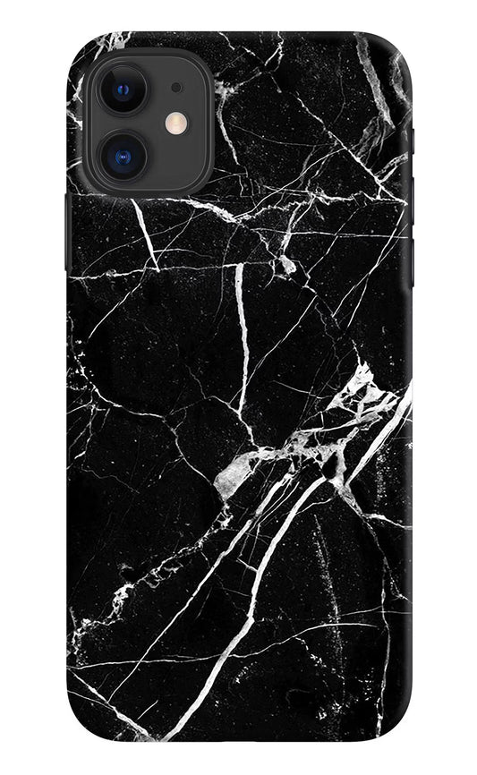 Black Marble Pattern iPhone 11 Hard Case Back Cover by Casekaro