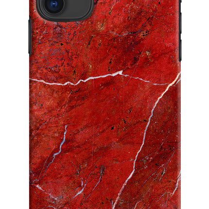Red Marble Design iPhone 11 Hard Case Back Cover by Casekaro