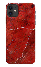 Red Marble Design iPhone 11 Hard Case Back Cover by Casekaro