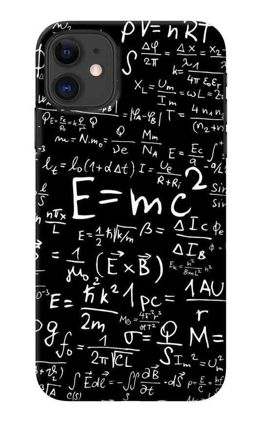Physics Albert Einstein Formula iPhone 11 Back Cover