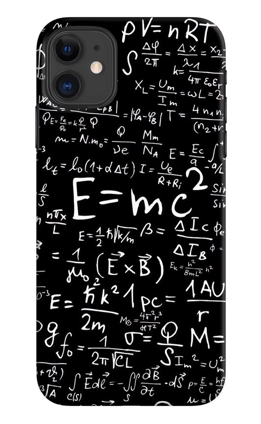 Physics Formula iPhone 11 Hard Case Back Cover by Casekaro