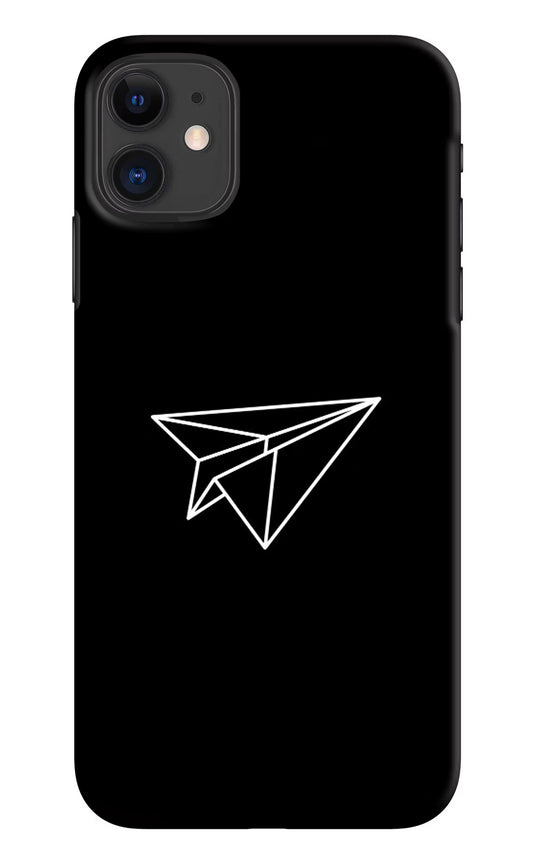 Paper Plane White iPhone 11 Hard Case Back Cover by Casekaro